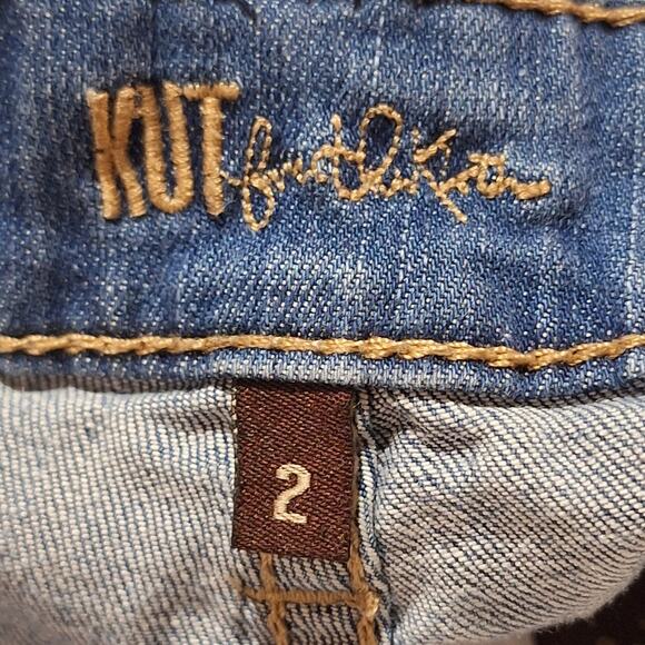 Kut from the Kloth Button Up Denim Mini Skirt Women 2 Cotton Y2K Classic Preppy - Picture 2 of 8